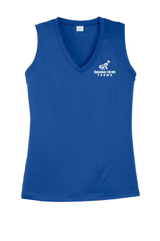SHF - PRESALE - Sport-Tek Ladies Sleeveless Posi Charge V-Neck Tee
